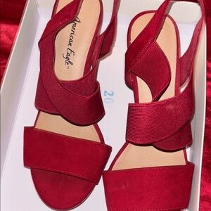 American Eagle Outfitters Deep Red Women's Sandals